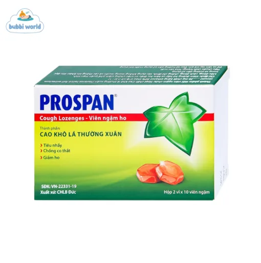 Viên ngậm ho Prospan Engelhard điều trị viêm đường hô hấp cấp (2 vỉ x 10 viên)